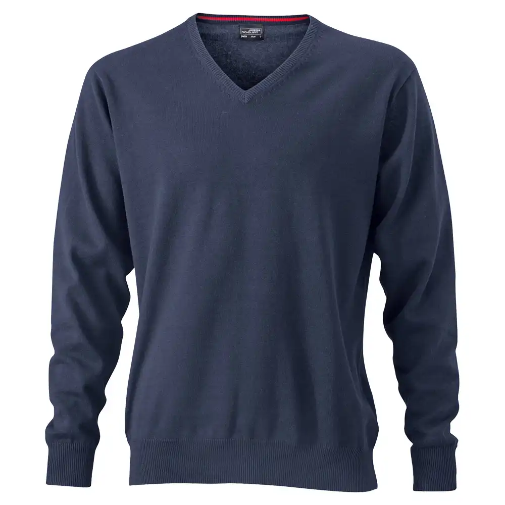 V-Neck Pullover "JN659" in navy, 3XL - Bild 1