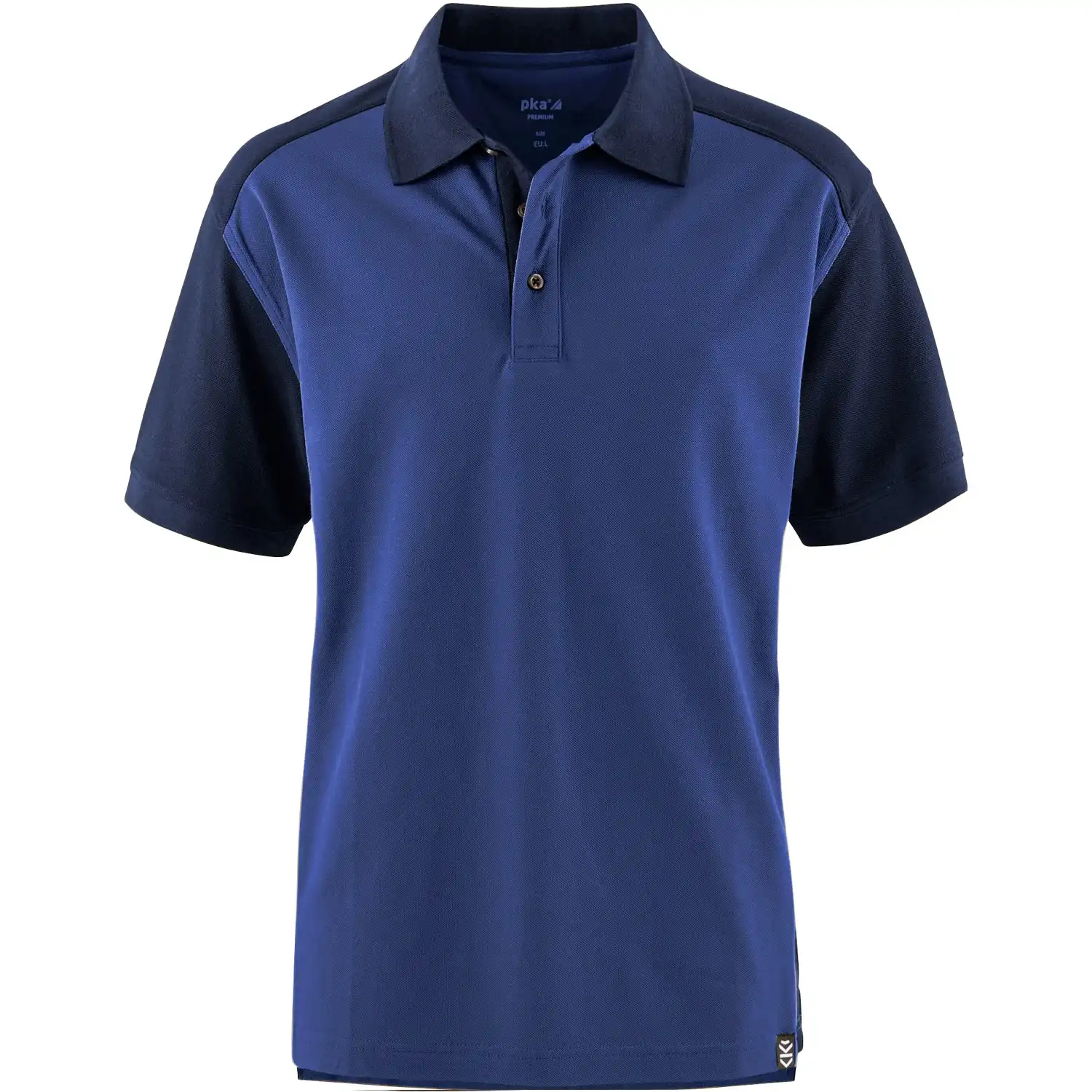 Polo-Shirt "PREMIUM" in kornblau/hydronblau, L - Bild 1