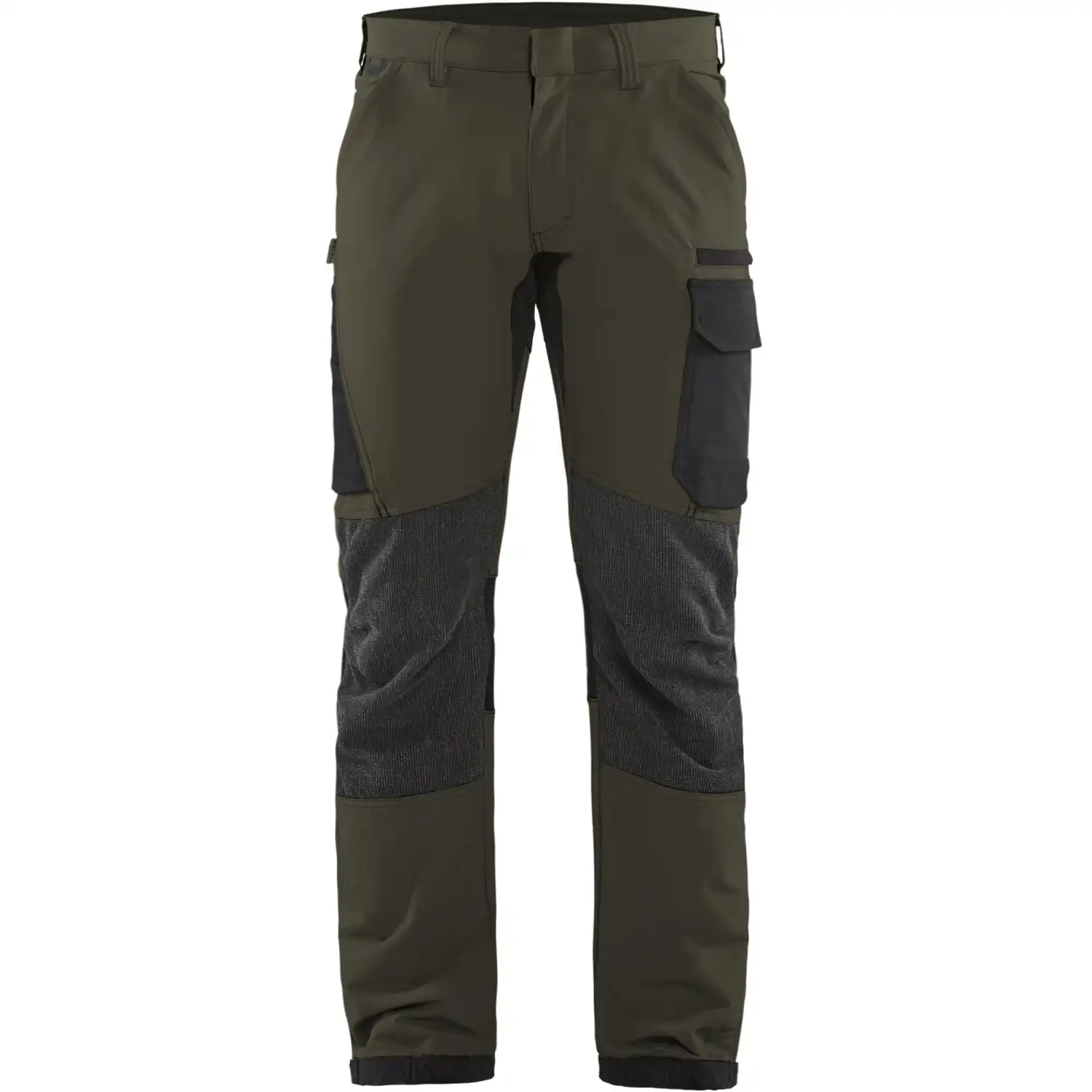 Stretch Servicehose "1422" in dunkeloliv/schwarz, C54 - Bild 1