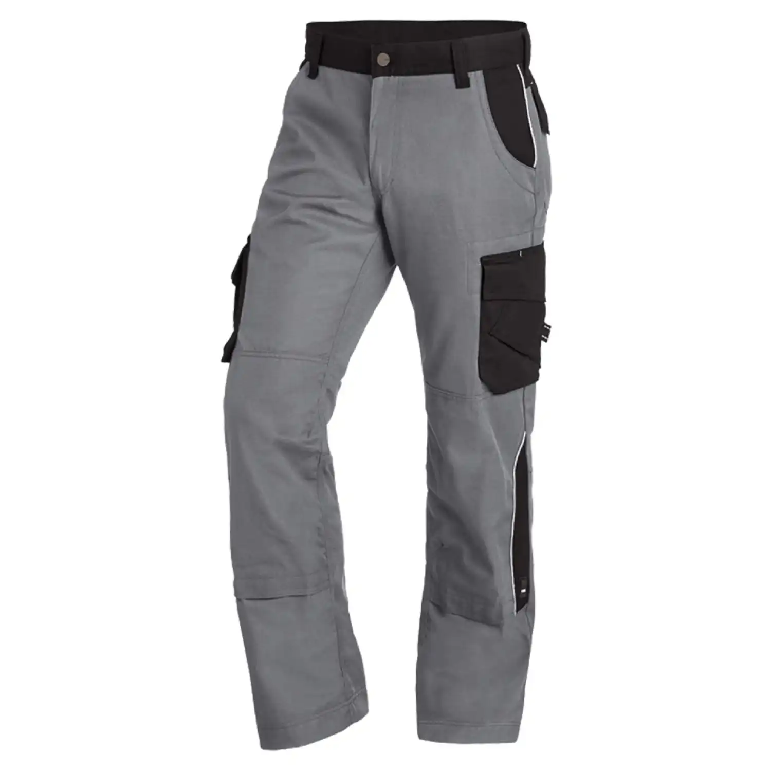 Premium Bundhose BRUNO "Twill 300" in grau/schwarz, 54 - Thumbnail 1