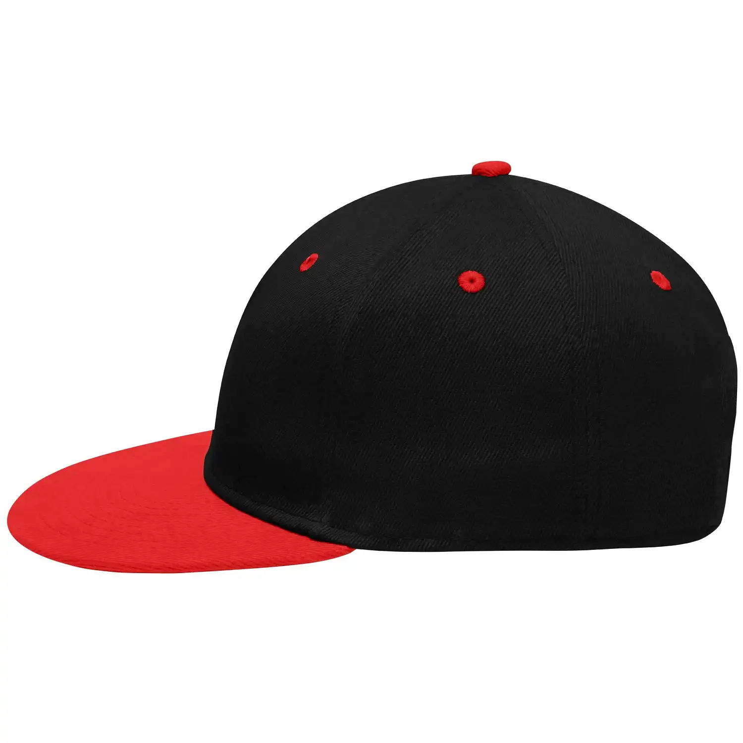 Basecap Pro "MB6581" 6-Panel in black/tomato - Bild 1