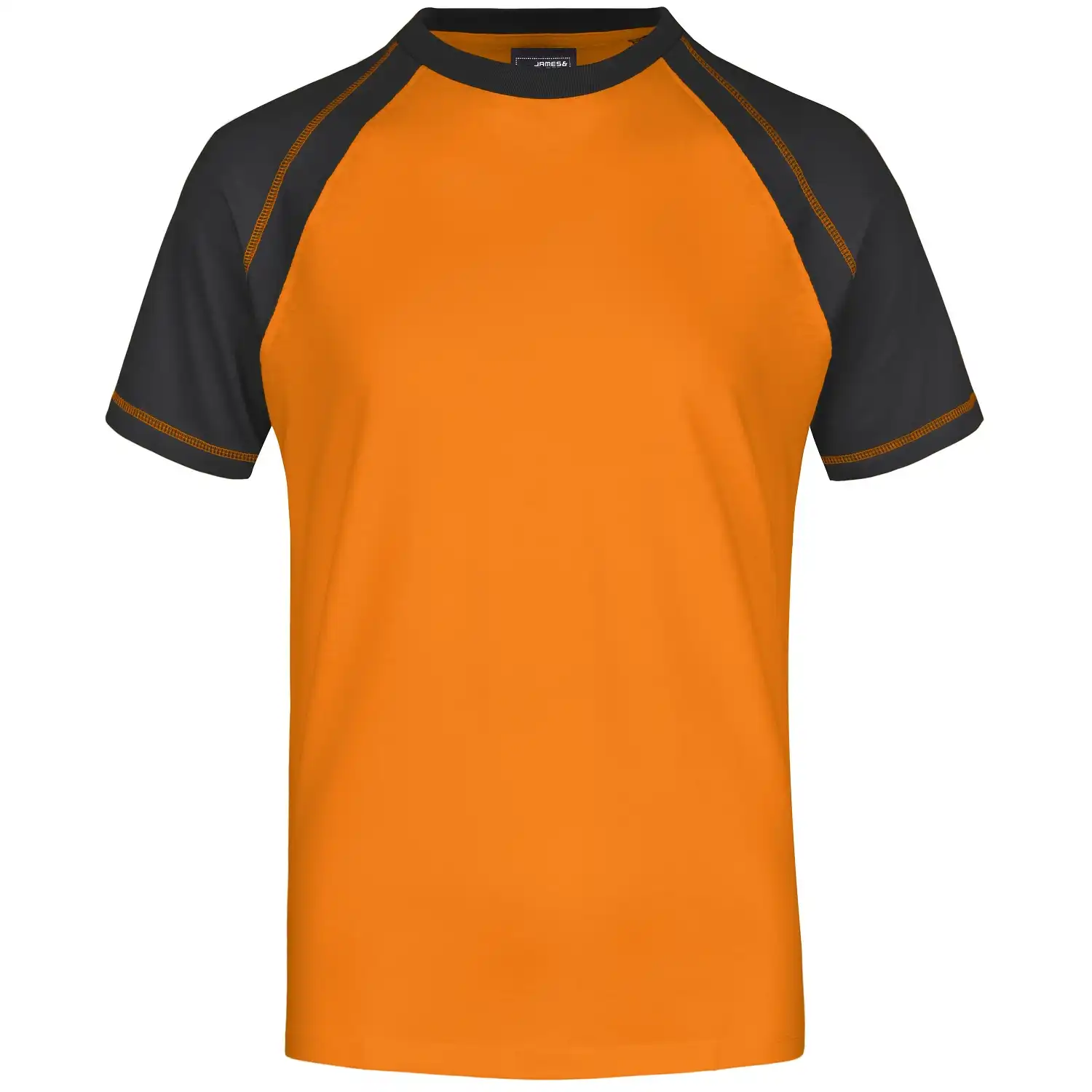 Raglan T-Shirt "JN010" in orange/black, L - Bild 1