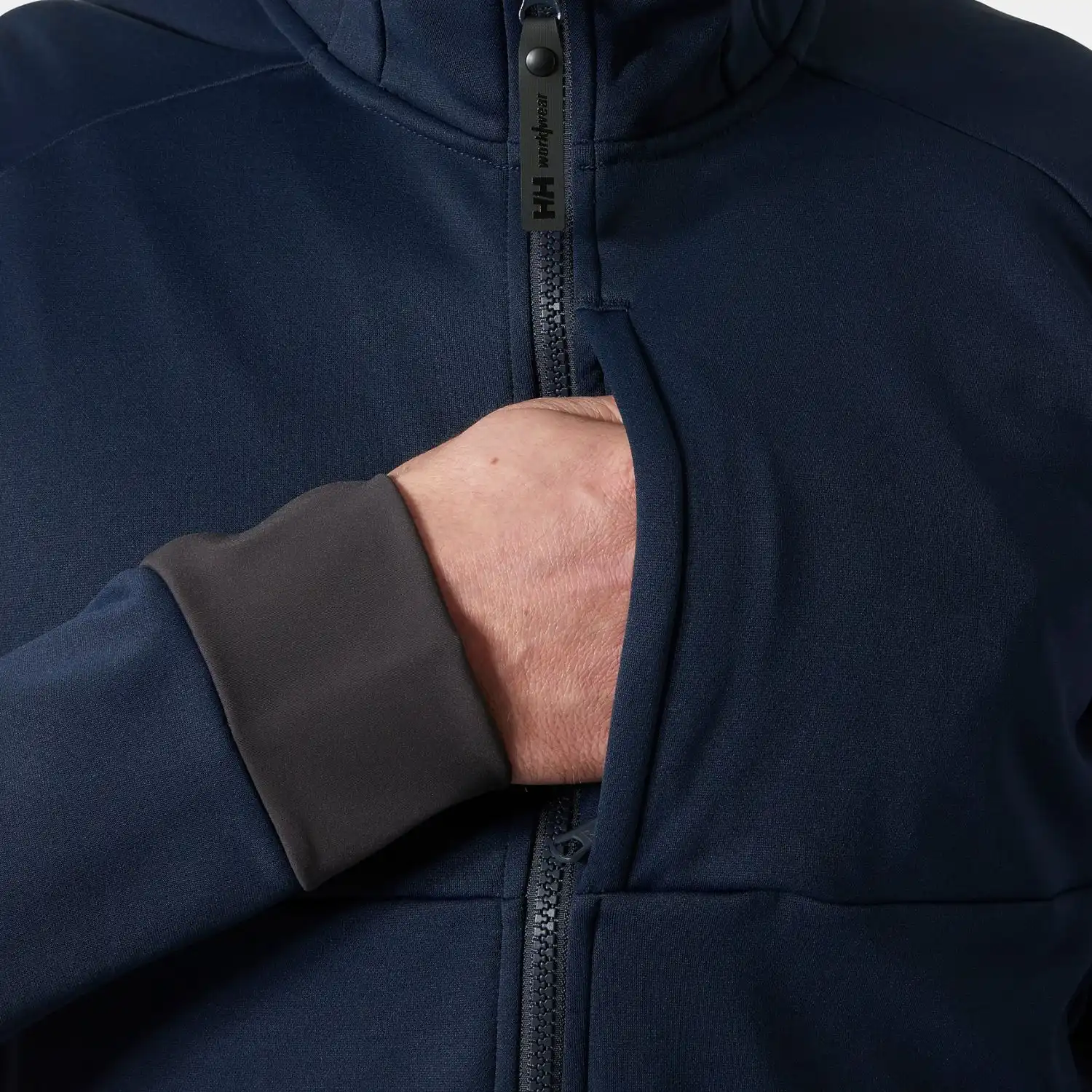 Kapuzen Funktionsjacke "TECH HOODED MIDLAYER" in marine, XXL - Thumbnail 6