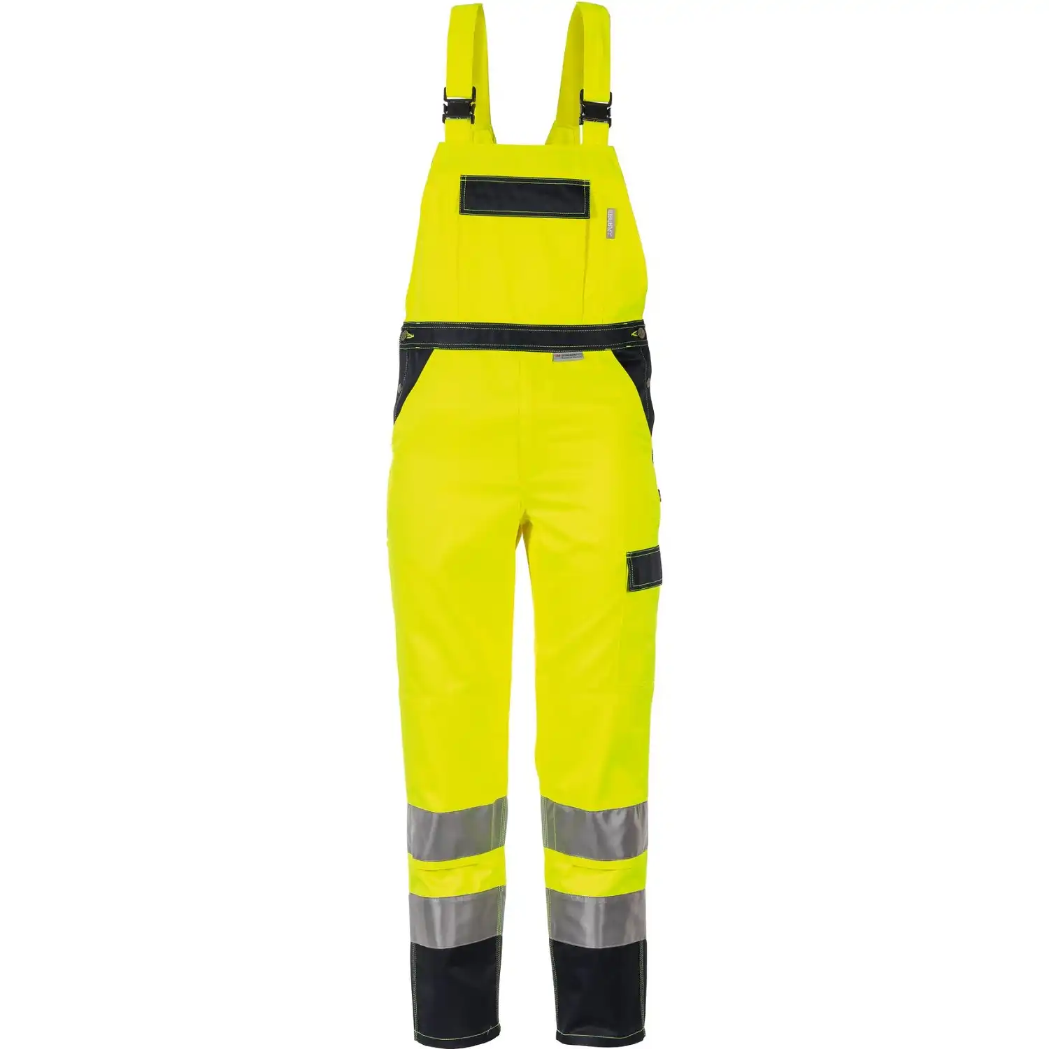 Warnschutz Latzhose "KONTRAST" in gelb/marine, 42 - Bild 1