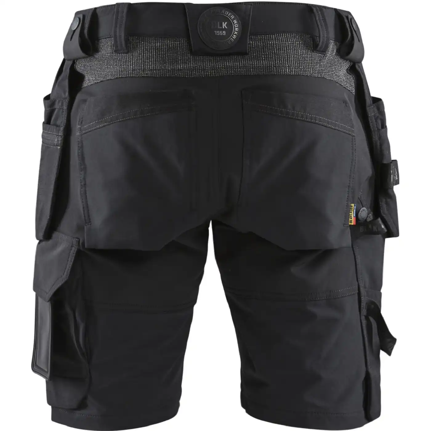 Stretch Handwerker-Shorts "1520" in schwarz/dunkelgrau, C48 - Thumbnail 2