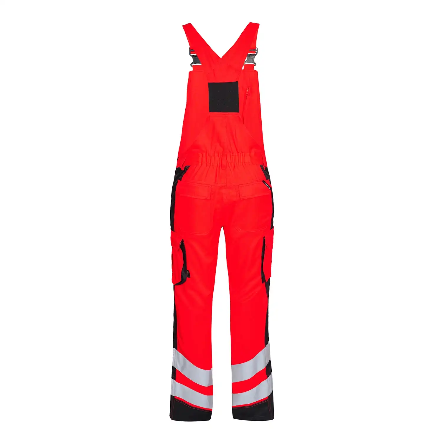 Warnschutz Latzhose "3545-319" Safety leicht Kl. 2 in rot/schwarz, 58 - Thumbnail 2