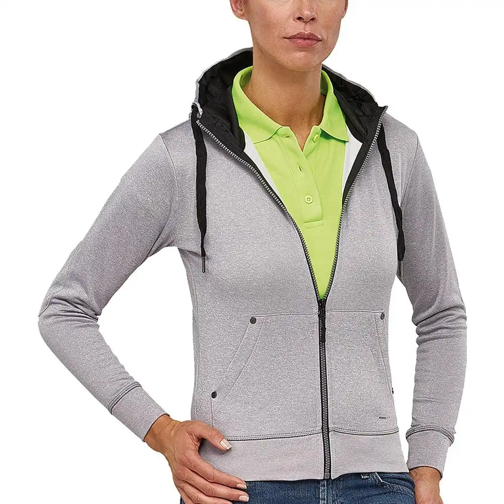 Damen Sweat-Kapuzenjacke "CREATOR" in steingrau, XS - Bild 1