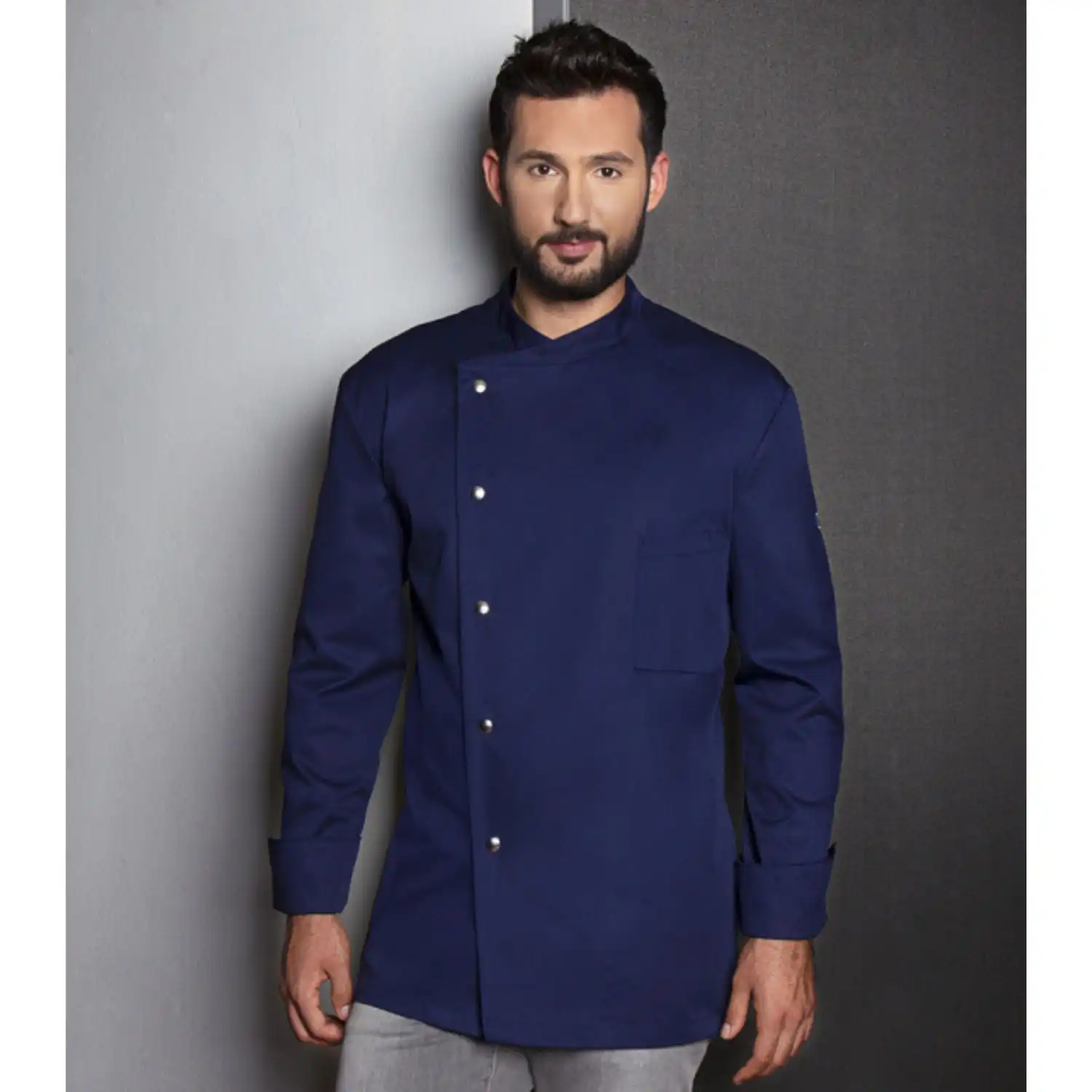 Herren Kochjacke Lars "JM 14" in marine, 72 - Thumbnail 6