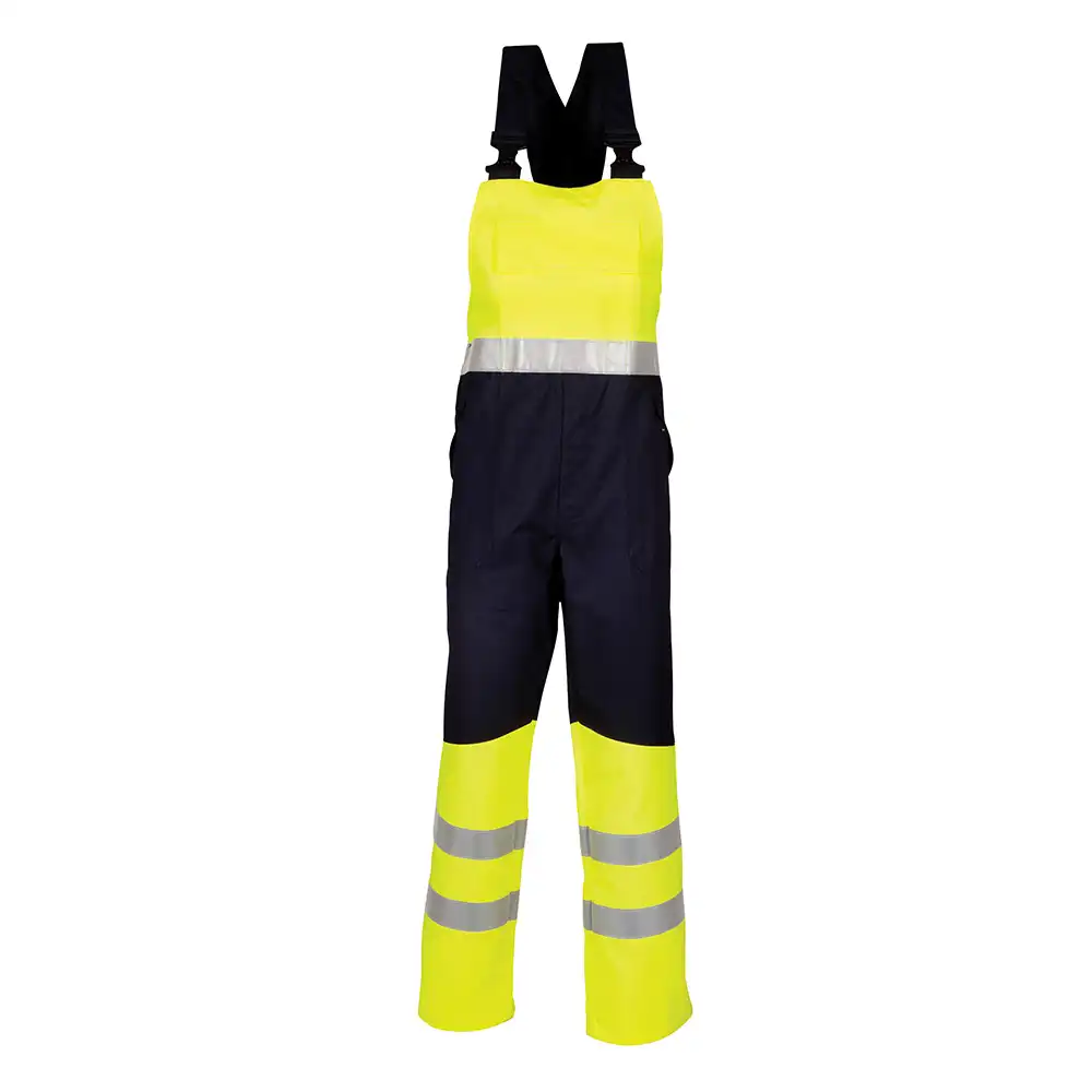 Warnschutz Multinorm Latzhose "20007" marine/gelb in 44 - Bild 1