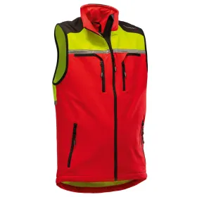 Funktionsweste &quot;KlimaAIR®&quot; rot/neongelb, XL