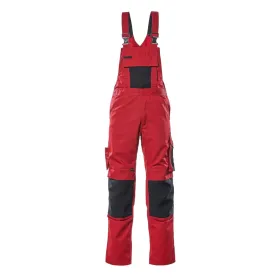 Latzhose &quot;AUGSBURG&quot; Unique rot/schwarz, 76C56 (EU 28)