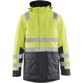 Warnschutz Winterparka &quot;4495&quot; gelb/mittelgrau, L