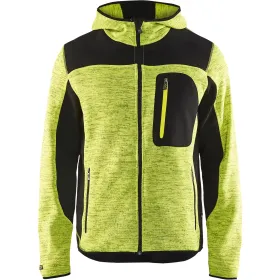 Strickjacke &quot;4930&quot; mit Softshell gelb/schwarz, L