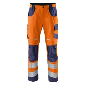 Warnschutz-Bundhose &quot;REFLECTIQ&quot; orange/marine, 60