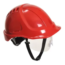 Schutzhelm mit Visier Endurance Plus PW54 Rot