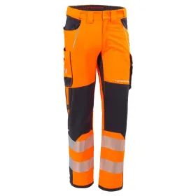  Arbeitshose &quot;Grizzlyskin Warnschutz&quot; orange/schwarz, S42 (kurz)