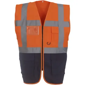 Warnweste / Kennzeichnungsweste &quot;YK801&quot; M, orange/marine