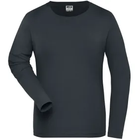 Damen Bio Stretch Langarmshirt &quot;JN1803&quot; UV-Schutz XXL, carbon