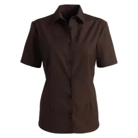 Damen Bluse kurzarm &quot;1567&quot; L, braun