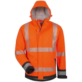 Winter Warnschutz Softshelljacke 2in1 XXL, orange/schwarz