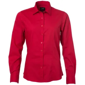 Damen Langarm Bluse &quot;JN677&quot; XL, red