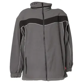 Fleecejacke &quot;PLALINE&quot; schiefer/schwarz, XL
