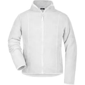 Damen Microfleece-Jacke &quot;JN049&quot; L, Weiß