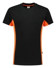 T-Shirt Bicolor &quot;102004&quot; Workwear black/orange, S