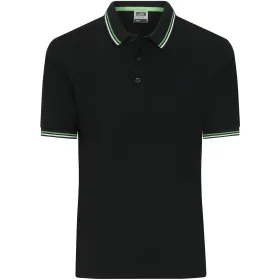 Polo-Shirt &quot;JN1306&quot; black/white/lime-green, XL