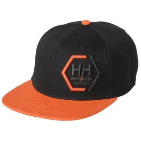 Flatbrim-Kappe &quot;KENSINGTON&quot; schwarz/orange