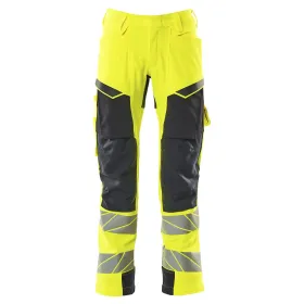 Warn Stretchbundhose Kl.2 ACCELERATE SAFE  82C48 (EU 48), gelb/schwarzblau