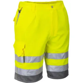 Warnschutz Shorts &quot;E043&quot; 245g/m² gelb/grau, M