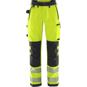 Damen Warnschutz Stretch Bundhose &quot;2665 GSTP&quot; Green Stiby gelb/schwarz, R34