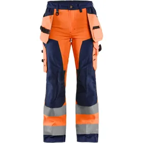 Damen Warnschutz Handwerkerhose &quot;7156&quot; orange/marine, 44