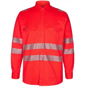 Warnschutzhemd langarm &quot;7011-194&quot; Safety Kl. 3 39/40, Rot