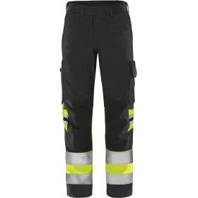 Warnschutz Bundhose Kl. 1 &quot;2649 GPLU&quot; Green Trofta gelb/schwarz, C50