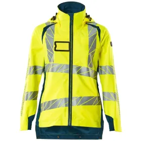 Damen Warnschutz Regenjacke &quot;ACCELERATE SAFE&quot; M, gelb/dunkelpetroleum