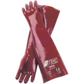 PVC Baumwoll Handschuhe vollbeschichtet 40cm &quot;160240&quot; Größe 10 