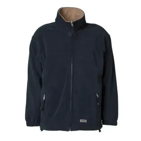 Fleece-Jacke &quot;STREAM&quot; L, marine/camel