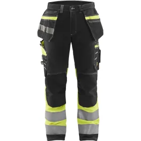 Warnschutz Stretch Handwerkerhose &quot;1794&quot; schwarz/gelb, C156