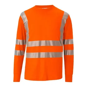 Warnschutz Longsleeve-Shirt &quot;REFLECTIQ&quot; UV-Schutz warnorange, L