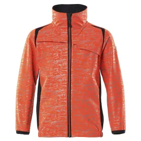 Kinder Hi-Vis Softshelljacke &quot;ACCELERATE SAFE&quot; 128, rot/schwarzblau