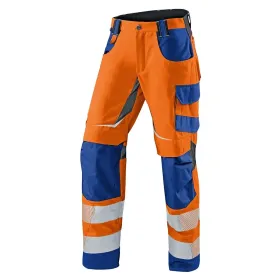 Warnschutz Sommerhose &quot;REFLECTIQ&quot; orange/kornblau, 24