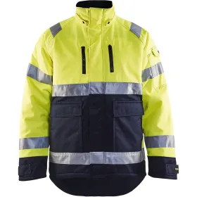 Warnschutz-Winterjacke &quot;4828&quot; M, gelb/marine