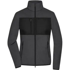 Damen Fleecejacke &quot;JN1311&quot; dark-melange/black, XS