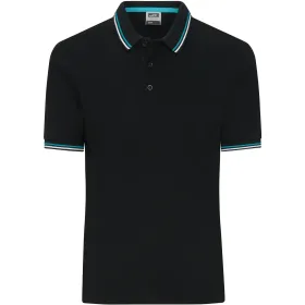 Polo-Shirt &quot;JN1306&quot; black/white/turquoise, L