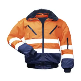 Warnschutz-Pilotenjacke 4in1 &quot;ERIK&quot; orange/marine 3XL