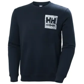 Sweatshirt &quot;GRAPHIC&quot; marine-meliert, L