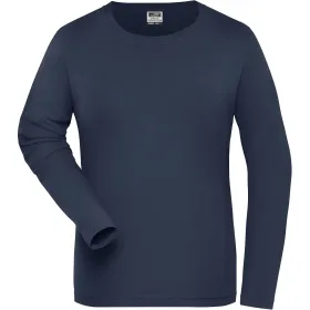 Damen Bio Stretch Langarmshirt &quot;JN1803&quot; UV-Schutz S, navy