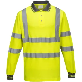 Warnschutz Langarm-Poloshirt &quot;S271&quot; Komfort gelb, XXL